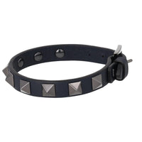 VALENTINO GARAVANI Rockstud Bracelet Black Gun Mental Grey NEW RRP250