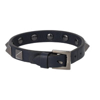 VALENTINO GARAVANI Rockstud Bracelet Black Gun Mental Grey NEW RRP250