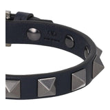 VALENTINO GARAVANI Rockstud Bracelet Black Gun Mental Grey NEW RRP250