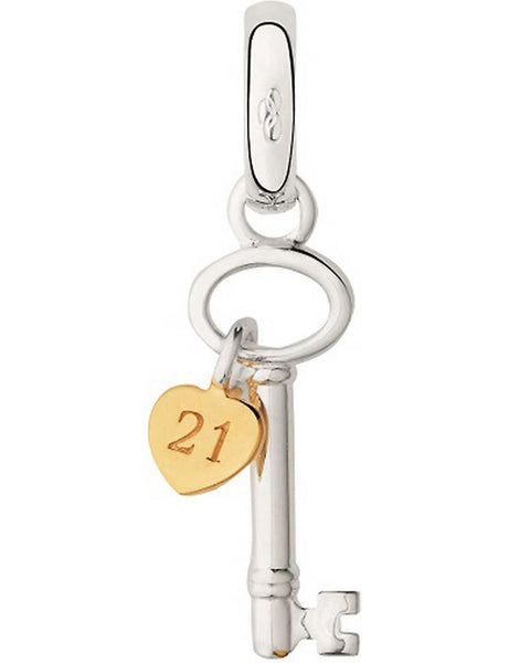 LINKS OF LONDON Sterling Silver Gold Vermeil 21st Birthday Key Charm RRP50 NEW