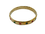 MONDO MONDO Ladies Gold-Plated Brass Fortuna Bangle Bracelet One Size NEW