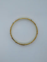 MONDO MONDO Ladies Gold-Plated Brass Fortuna Bangle Bracelet One Size NEW