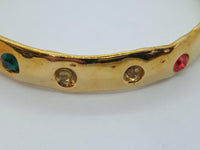 MONDO MONDO Ladies Gold-Plated Brass Fortuna Bangle Bracelet One Size NEW