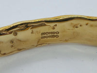 MONDO MONDO Ladies Gold-Plated Brass Fortuna Bangle Bracelet One Size NEW