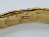 MONDO MONDO Ladies Gold-Plated Brass Fortuna Bangle Bracelet One Size NEW