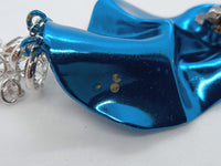 STERLING KING Ladies Blue & Silver Frida Crystal Drop Earrings One Size NEW