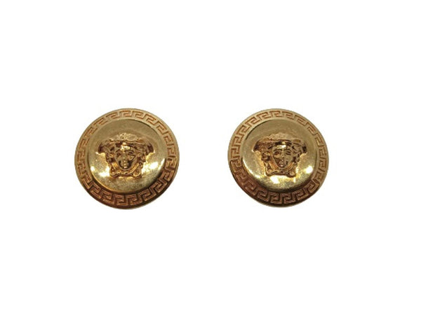 VERSACE Ladies Tribute Gold Medusa Round Stud Earrings One Size NEW