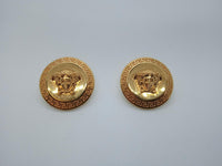 VERSACE Ladies Tribute Gold Medusa Round Stud Earrings One Size NEW