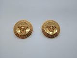 VERSACE Ladies Tribute Gold Medusa Round Stud Earrings One Size NEW