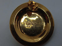 VERSACE Ladies Tribute Gold Medusa Round Stud Earrings One Size NEW