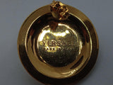 VERSACE Ladies Tribute Gold Medusa Round Stud Earrings One Size NEW