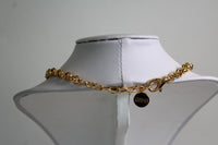 VERSACE Ladies Crystal La Medusa Medallion Greca Chain Pendant Necklace OS NEW