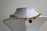 VERSACE Ladies Crystal La Medusa Medallion Greca Chain Pendant Necklace OS NEW
