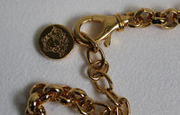 VERSACE Ladies Crystal La Medusa Medallion Greca Chain Pendant Necklace OS NEW