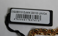 VERSACE Ladies Gold-Tone Medusa Rolo Chain Crystal Embellished Bracelet OS NEW
