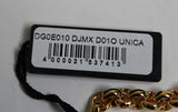 VERSACE Ladies Gold-Tone Medusa Rolo Chain Crystal Embellished Bracelet OS NEW