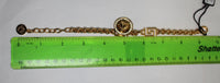 VERSACE Ladies Gold-Tone Medusa Rolo Chain Crystal Embellished Bracelet OS NEW
