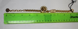 VERSACE Ladies Gold-Tone Medusa Rolo Chain Crystal Embellished Bracelet OS NEW