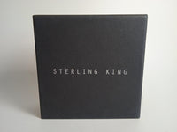 STERLING KING Ladies Blue & Silver Flashback Fold Drop Earrings One Size NEW