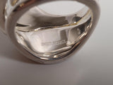 SWEETLIMEJUICE Men's Sterling Silver Stacked Signet Ring Size UK O NEW