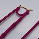VERSACE Bright Pink & Gold Vibrant Coin Drop Safety Pin Style Earrings NEW