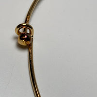 JIL SANDER Metallic Gold Wire Band Pearl Large Asymmetric Revive Necklace NEW