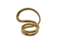 CHARLOTTE CHESNAIS Ladies Gold-Plated Round Trip Sculpted Ring UK M NEW