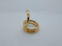 CHARLOTTE CHESNAIS Ladies Gold-Plated Round Trip Sculpted Ring UK M NEW