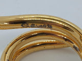 CHARLOTTE CHESNAIS Ladies Gold-Plated Round Trip Sculpted Ring UK M NEW