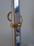 CHARLOTTE CHESNAIS Ladies Gold-Plated Round Trip Sculpted Ring UK M NEW