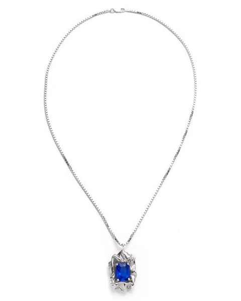 STERLING KING Ladies Blue Cobalt Blue Crystal Pendant Edith Necklace RRP265 NEW
