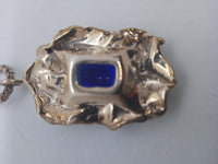 STERLING KING Ladies Blue Cobalt Blue Crystal Pendant Edith Necklace RRP265 NEW