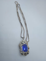 STERLING KING Ladies Blue Cobalt Blue Crystal Pendant Edith Necklace RRP265 NEW