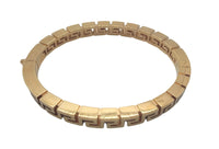 VERSACE Ladies Gold Plated Greca Motif Cut-Out Bangle Size M RRP430 NEW