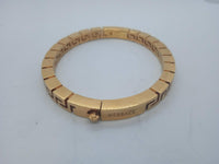 VERSACE Ladies Gold Plated Greca Motif Cut-Out Bangle Size M RRP430 NEW