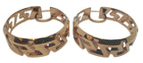 VERSACE Ladies Gold Plated Motif Cut-Out Hoop Earrings One Size RRP430 NEW