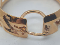 VERSACE Ladies Gold Plated Motif Cut-Out Hoop Earrings One Size RRP430 NEW