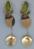 VALENTINA BRUGNATELLI Ladies Gold-Tone/Green Alexa Olivine Earrings OS NEW