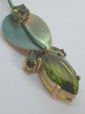 VALENTINA BRUGNATELLI Ladies Gold-Tone/Green Alexa Olivine Earrings OS NEW