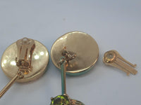 VALENTINA BRUGNATELLI Ladies Gold-Tone/Green Alexa Olivine Earrings OS NEW