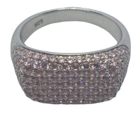 TOM WOOD X NINA SANDBECH Ladies Pink Pave 925 Michael Baby Belle Ring UK M NEW