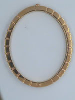 VERSACE Ladies Brushed Gold-Tone Medusa Detail Greca Bangle Bracelet XL NEW