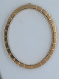 VERSACE Ladies Brushed Gold-Tone Medusa Detail Greca Bangle Bracelet XL NEW