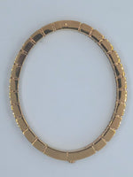 VERSACE Ladies Brushed Gold-Tone Medusa Detail Greca Bangle Bracelet XL NEW