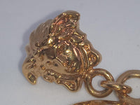 VERSACE Ladies Gold-Plated Tribute Heart-Shaped Drop Earrings One Size NEW