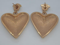 VERSACE Ladies Gold-Plated Tribute Heart-Shaped Drop Earrings One Size NEW