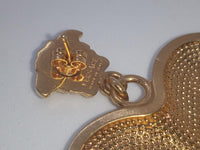VERSACE Ladies Gold-Plated Tribute Heart-Shaped Drop Earrings One Size NEW