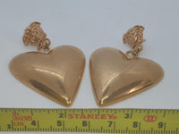 VERSACE Ladies Gold-Plated Tribute Heart-Shaped Drop Earrings One Size NEW
