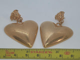 VERSACE Ladies Gold-Plated Tribute Heart-Shaped Drop Earrings One Size NEW