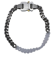 1017 ALYX 9SM Men's Metal Nylon Silver Transparent Chain Necklace OS NEW RRP340